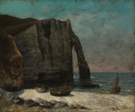 The Cliff at Étretat, after 1872. Imitator of Gustave Courbet (French, 1819-1877). Oil on fabric;