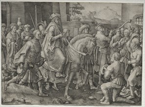 The Triumph of Mordecai, 1515. Lucas van Leyden (Dutch, 1494-1533). Engraving
