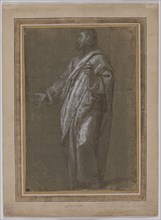 Standing Male Figure, c. 1610/13. Ludovico Cardi Cigoli (Italian, 1559-1613). Brush and brown ink,