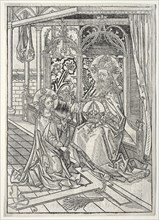 Der Schatzbehalter:  The Trinity, 1491. Michael Wolgemut (German, 1434-1519). Woodcut