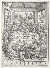 Der Schatzbehalter:  The Last Supper, 1491. Michael Wolgemut (German, 1434-1519). Woodcut