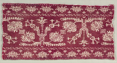 Embroidered Fragment of a Mattress or Curtain Trimming, 19th century. Morocco, Azemmur, 19th