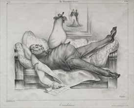 La Caricature (Journal) Pl. 139: Caricature, plate 139: The Nightmare, 1832. Honoré Daumier