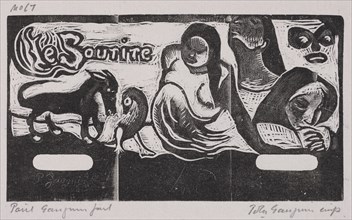 Tahitian Series:  The Smile. Paul Gauguin (French, 1848-1903). Woodcut