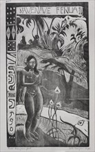 Tahitian Series:  Land of Delights. Paul Gauguin (French, 1848-1903). Woodcut