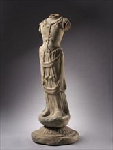 Bodhisattva, 700s. China, Hebei province, Tang dynasty (618-907). White marble; overall: 177.8 x 64