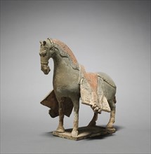 Mortuary Horse, c. 525. China, Six Dynasties period (317-581), Northern Wei dynasty (386-534). Dark