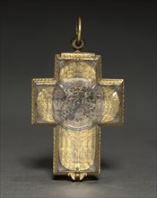 Cross-Shaped Clock, c. 1600. Urban Hörle (German). Gilt copper, steel, and rock crystal; overall: 6