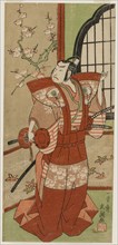 Onoe Kikugogo I as Izumi no Saburo in Ichimura Theater, 1769. Ippitsusai Buncho (Japanese). Color