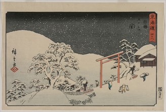 Seki, from the series The Fifty-Three Stations of the Tokaido, c. 1848-49. Utagawa Hiroshige