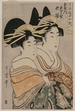 The Courtesans Kasugano and Utahama of Tamaya (from the series A Mirror of Courtesans of the Green