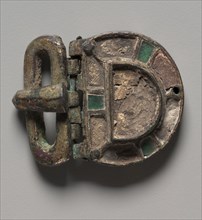 Buckle, 500s. Ostrogothic?, Migration period, 6th century. Bronze, gold foil, traces of gilding and