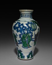Vase, 1573-1620. China, Jiangxi province, Jingdezhen kilns, Ming dynasty (1368-1644), Wanli reign