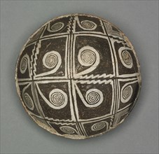 Bowl with Geometric Design (Four- part Scroll-in-Box), 1000- 1150. Southwest, Mogollan, Mimbres