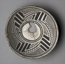 Bowl with Geometric Design (Four- Part Pinwheel), c 1000- 1150. Southwest, Mogollan, Mimbres,
