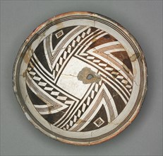 Bowl with Geometric Design (Two- part Design), c. 1000-1150. Southwest, Mogollon, Mimbres,