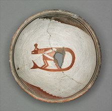 Bowl with Lizard (?), c 1000- 1150. Southwest, Mogollan, Mimbres, Pre-Contact Period, 11th-12th