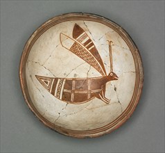 Bowl with Grasshopper, c 1000-1150. Southwest, Mogollan, Mimbres, Pre-Contact Period, 11th-12th
