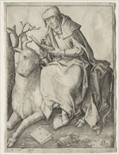 St. Luke, c. 1508. Lucas van Leyden (Dutch, 1494-1533). Engraving