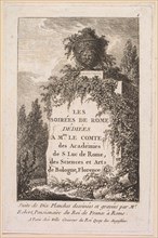 Les Soirées de Rome:  Title Page, 1763-1764. Hubert Robert (French, 1733-1808). Etching