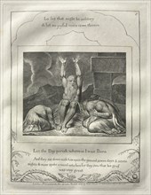 The Book of Job:  No. 8,  Let the Day perish wherin I was born, 1825. William Blake (British,
