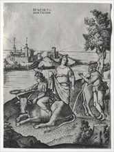 Rape of Europa, c. 1515-1520. Benedetto Montagna (Italian, c. 1481-1555/58). Engraving
