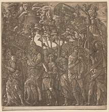 The Triumph of Julius Caesar: Soldiers Carrying Banners and Standards, 1593-99. Andrea Andreani