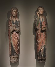 Mourning Saint John and Mourning Virgin (pair), c. 1250-1275. Spain, Kingdom of Castile and Leon,