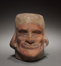 Vase, before 1930. Peru, Mochica. Pottery; overall: 17.7 x 15.4 x 15.7 cm (6 15/16 x 6 1/16 x 6