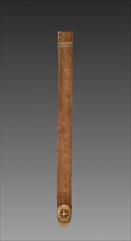 Scabbard, 1700s-1800s. India, 18th-19th Century. Velvet lining with leather straps; wooden scabbard