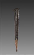 Dagger (brown leather case), 1700s-1800s. India, 18th-19th Century. Silver inlay and leather;