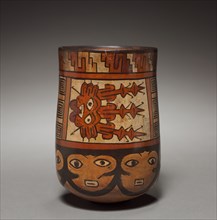 Vessel with Female Faces, 100 BC-700. Peru, South Coast, Nasca style (100 BC-AD 700). Earthenware