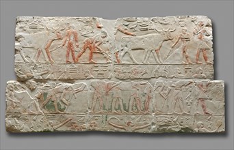Relief of Agricultural Scenes, c. 2311-2281. Egypt, Saqqara, Old Kingdom, early Dynasty 6,