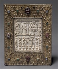 Book-Shaped Reliquary, c. 1000. Circle of Master of the Registrum Gregorii (German). Ivory, silver: