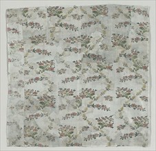 Brocaded Silk Cover, 1700s. Italy, 18th century. Brocade, silk; overall: 104.1 x 104.1 cm (41 x 41