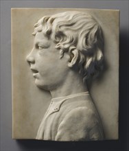 Head of a Boy, c. 1460. Italy, Florence, 15th century. Marble; overall: 23.6 x 19.7 x 3.9 cm (9