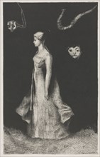 Hantise, 1894. Odilon Redon (French, 1840-1916). Lithograph