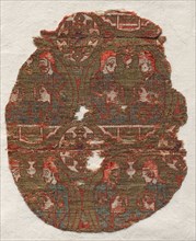 Lampas with musicians, 1200s. Spain, probably Almeria. Lampas with areas of double cloth: silk and