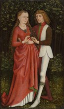 A Bridal Couple, c. 1470. Southern Germany, 15th century. Oil on panel; framed: 77.5 x 51 x 8.1 cm