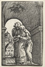 The Fall and Redemption of Man:  The Embrace of Joachim and Anne at the Golden Gate, 1515. Albrecht