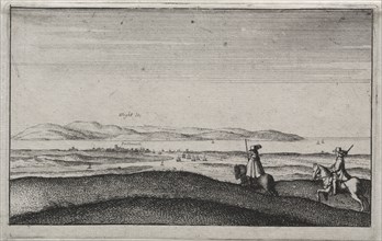 English Views:  Isle of Wight from Portsmouth. Wenceslaus Hollar (Bohemian, 1607-1677). Etching