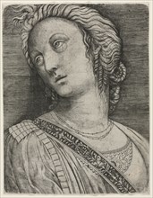 Bust of a Woman. Jacopo de' Barbari (Italian, 1440/50-before 1515). Engraving