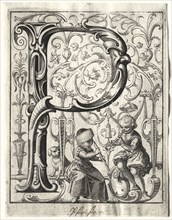 New ABC Booklet:  P, 1627. Lucas Kilian (German, 1579-1637). Engraving