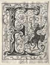 New ABC Booklet:  E, 1627. Lucas Kilian (German, 1579-1637). Engraving