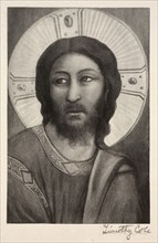 Old Italian Masters:  Head of Christ, 1888-1892. Timothy Cole (American, 1852-1931). Wood engraving