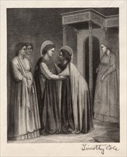Old Italian Masters:  The Visitation, 1888-1892. Timothy Cole (American, 1852-1931). Wood engraving