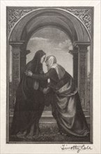 Old Italian Masters:  The Visitation, 1888-1892. Timothy Cole (American, 1852-1931). Wood engraving