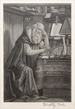 Old Italian Masters:  St. Jerome, 1888-1892. Timothy Cole (American, 1852-1931). Wood engraving