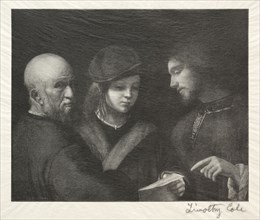 Old Italian Masters:  The Three Ages, 1888-1892. Timothy Cole (American, 1852-1931). Wood engraving