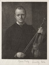 Old Italian Masters:  Portrait of Timothy Cole (Man with Violin), 1892. Timothy Cole (American,